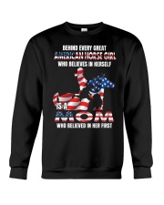 Horse Mom Horse Behind Every Great Horse Girl Crewneck Sweatshirt tile