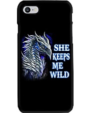 COUPLE SHE KEEPS ME WILD Phone Case tile