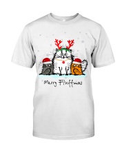 Merry Fluffmas Fluffy Cats Classic T-Shirt front