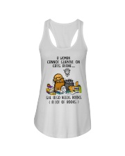 BOOK A WOMAN CANNOT SURVIVE ON CATS ALONE Ladies Flowy Tank tile