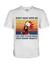 Nurse Vintage V-Neck T-Shirt tile