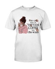 COFFEE THIS GIRL RUNS ON TATTOOS COFFEE Classic T-Shirt tile