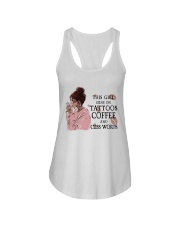 COFFEE THIS GIRL RUNS ON TATTOOS COFFEE Ladies Flowy Tank tile