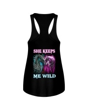 COUPLE SHE KEEPS ME WILD FOR HIM Ladies Flowy Tank tile