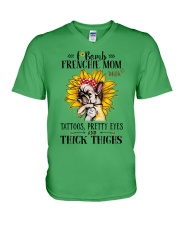 French Bulldog Mom F-bomb V-Neck T-Shirt thumbnail