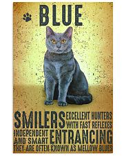 Blue Cat Vintage Poster 11x17 Poster front