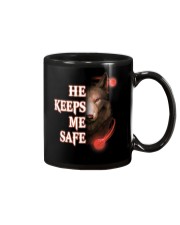He Keeps Me Safe Red Light Mug tile