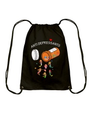 Mermaid Anti Depressants Drawstring Bag thumbnail