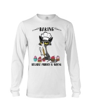 BAKING BECAUSE MURDER IS WRONG Long Sleeve Tee tile
