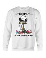 BAKING BECAUSE MURDER IS WRONG Crewneck Sweatshirt tile