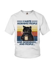 Cat I Hate People And Morning Youth T-Shirt tile