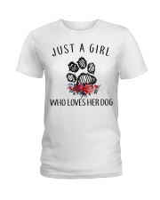 Dog Just A Girl Ladies T-Shirt tile