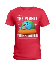 Save The Planet Think Green T-Shirts Ladies T-Shirt tile