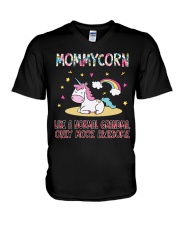 Mommy Mommycorn Unicorn lover V-Neck T-Shirt tile