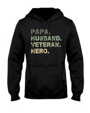 Papa husband veteran hero Hooded Sweatshirt tile