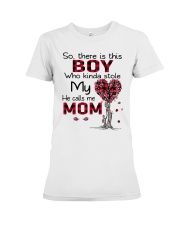 Boy He Calls Me Mom Premium Fit Ladies Tee tile