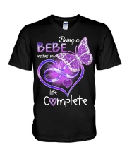 Being a Bebe makes my life complete V-Neck T-Shirt tile