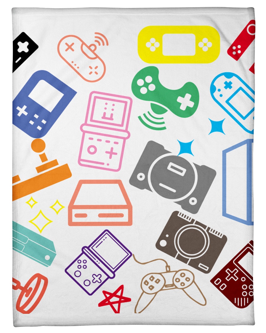 consoles gaming design Small Fleece Blanket - 30" x 40"