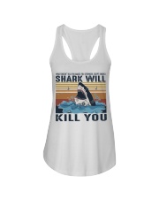 Shark Will Kill You Ladies Flowy Tank thumbnail