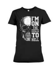 Im On The Highway To Hell Premium Fit Ladies Tee tile