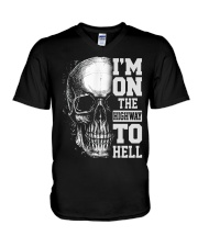 Im On The Highway To Hell V-Neck T-Shirt tile