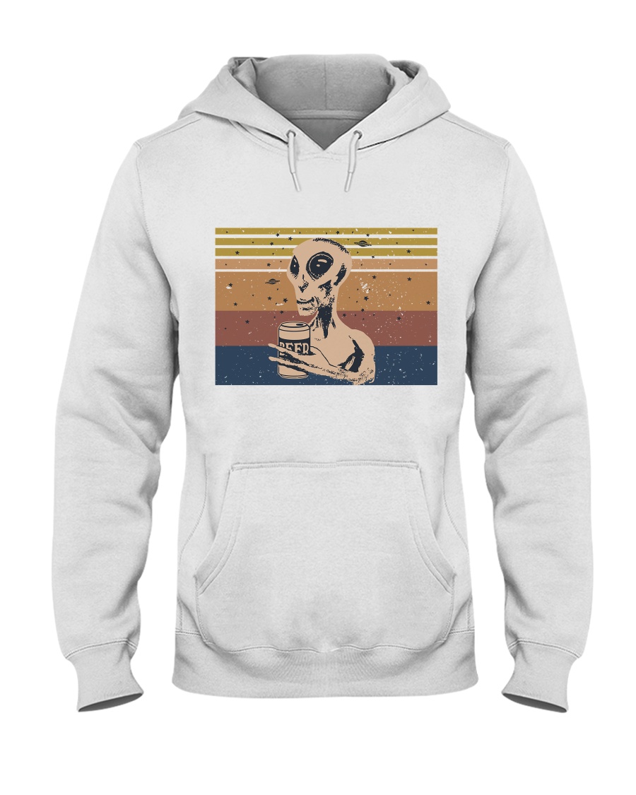 Beer And Alien Hooded Sweatshirt