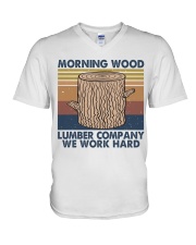 Morning Wood Funny Shirt V-Neck T-Shirt thumbnail