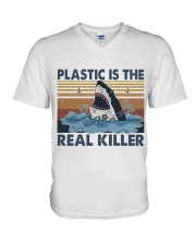 Plastic Is The Real Killer V-Neck T-Shirt thumbnail