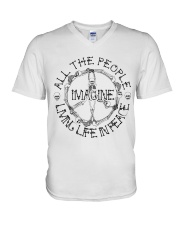 Imagine All The People V-Neck T-Shirt thumbnail