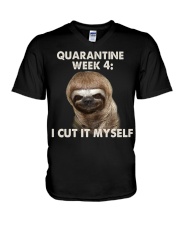 Quarantine Week 4 V-Neck T-Shirt tile