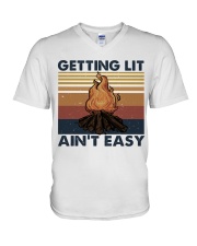 Getting Lit End Easy V-Neck T-Shirt thumbnail