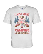 I Just Want To Go Camping V-Neck T-Shirt thumbnail