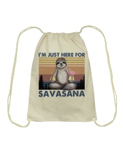 Im Just Here For Savasana Drawstring Bag tile