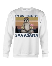 Im Just Here For Savasana Crewneck Sweatshirt tile