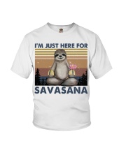 Im Just Here For Savasana Youth T-Shirt tile