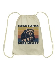 Clean Hands Pure Heart Drawstring Bag thumbnail