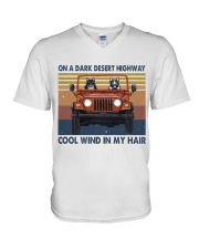 On A Dark Desert Highway V-Neck T-Shirt tile