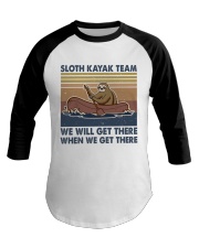 Sloth Kayak Team Baseball Tee tile