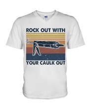 Rock Out With Your Caulk Out V-Neck T-Shirt thumbnail