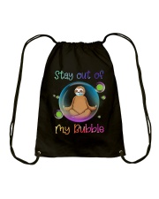 Stay Out Of My Bubble Drawstring Bag tile
