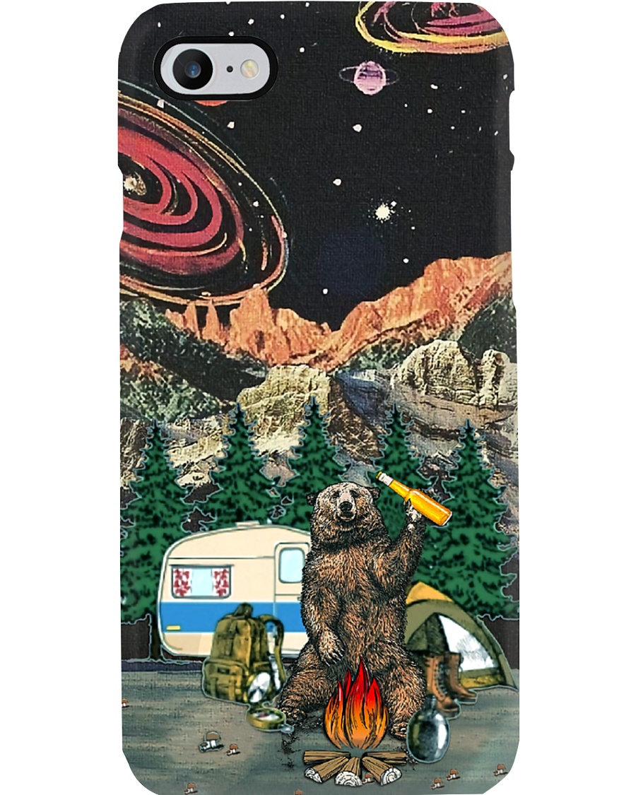 Bear With Beer Camping Phone Case