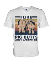 I Like Pig Butts V-Neck T-Shirt thumbnail