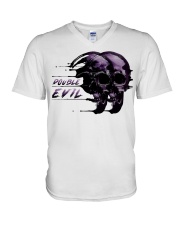 Double Evil V-Neck T-Shirt tile