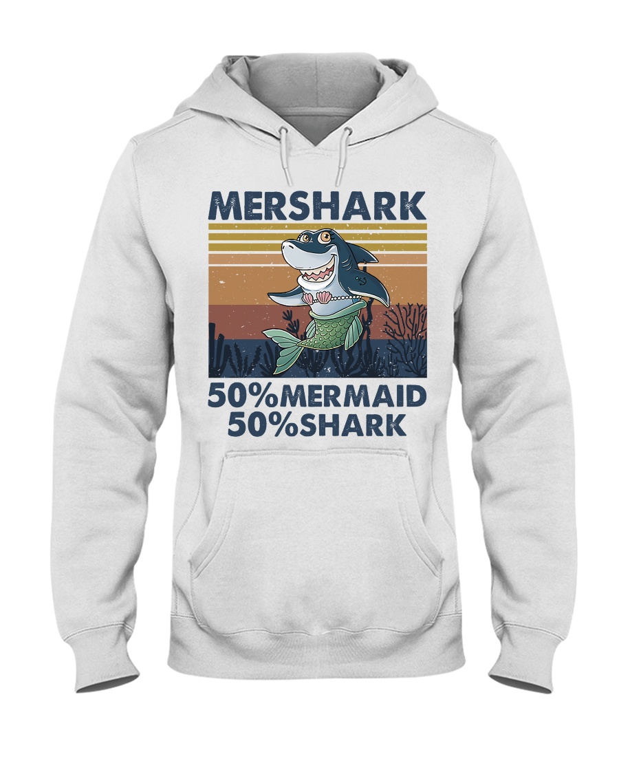 Mershark Funny Shirt Hooded Sweatshirt