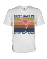 Dont Make Me Put My Foot V-Neck T-Shirt thumbnail