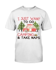 I Just Want To Go Camping Premium Fit Mens Tee tile