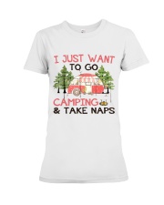 I Just Want To Go Camping Premium Fit Ladies Tee tile