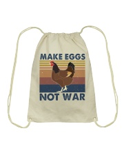 Make Eggs Not War Drawstring Bag tile