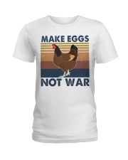 Make Eggs Not War Ladies T-Shirt tile