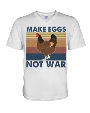 Make Eggs Not War V-Neck T-Shirt tile